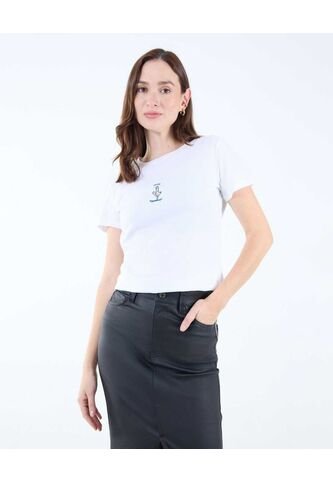 Camiseta Para Mujer Manga Corta Color Crudo Marca Seven Seven #28096084 Seven Seven