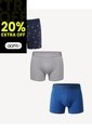 Bóxer Corto Pretina Contraste Pack X3 X3 Para Hombre Surtido Seven Seven de Seven Seven