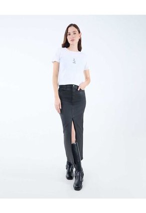 Camiseta Para Mujer Manga Corta Color Crudo Marca Seven Seven #28096084