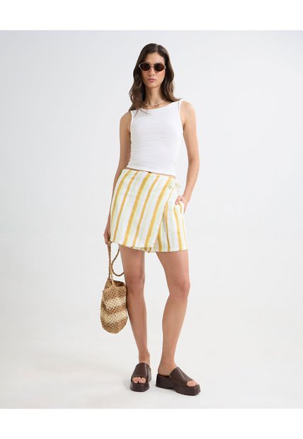 Short Para Mujer  Color Amarillo  Marca Seven Seven #28191049