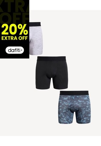 Pack X3 Bóxer Medio X3 Para Hombre Negro Seven Seven Seven Seven