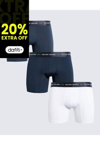 Pack X3 Boxer Medio X3 Para Hombre Azul Seven Seven Seven Seven