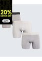 Pack X 3 Bóxer Jaspeados En Microfibra X3 Para Hombre Gris Seven Seven de Seven Seven