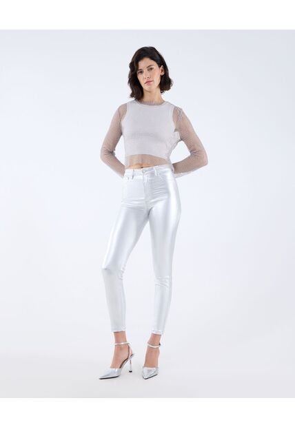 Jean Para Mujer Skinny Color Plata Marca Seven Seven #28160879