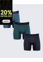 Pack X 3 Bóxer En Microfibra Estampado X3 Para Hombre Azul Seven Seven de Seven Seven