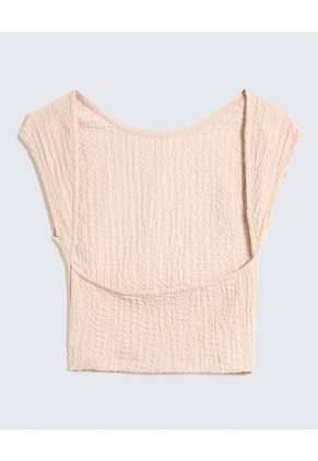 Camiseta Para Mujer Manga Corta Moda Color Beige Marca Seven Seven #28096232