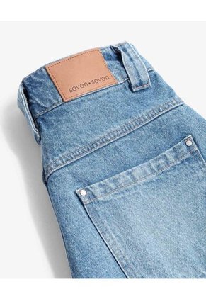 Short Para Mujer Multiusos Plano Color Azul Marca Seven Seven #28191113