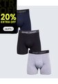 Pack X 3 Bóxer Medio X3 Para Hombre Azul Seven Seven de Seven Seven