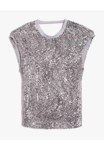 Camiseta Para Mujer Manga Corta Moda Color Plata Marca Seven Seven #28096439 Seven Seven