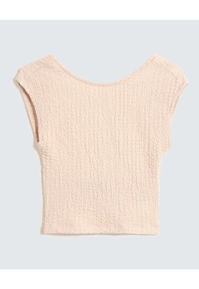 Camiseta Para Mujer Manga Corta Moda Color Beige Marca Seven Seven #28096232