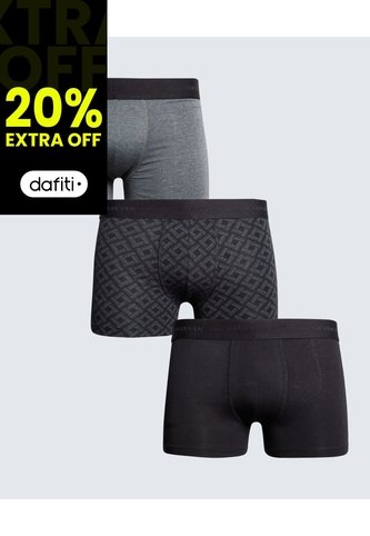 Pack X 3 Bóxer Corto X3 Para Hombre Gris Seven Seven Seven Seven