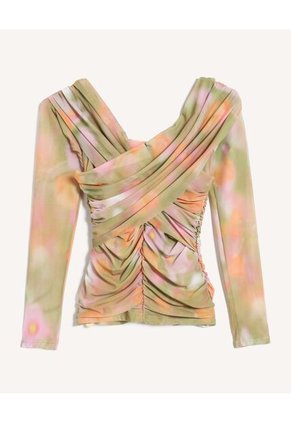 Camiseta Para Mujer Manga Larga Moda Color Verde Marca Seven Seven #28096447