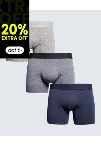 Pack X 3 Bóxer Medio X3 Para Hombre Gris Seven Seven Seven Seven