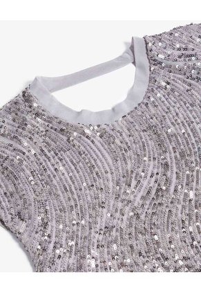 Camiseta Para Mujer Manga Corta Moda Color Plata Marca Seven Seven #28096439