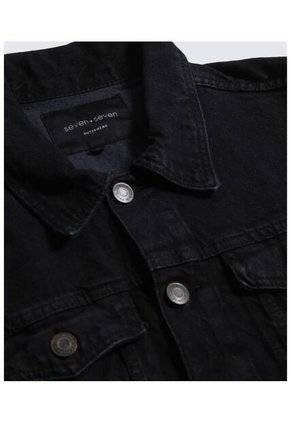 Chaqueta Para Hombre Trucker Color Negro Marca Seven Seven #45080370