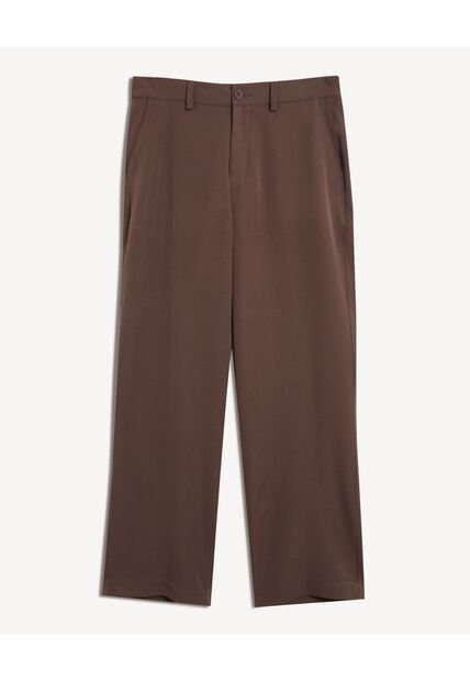 Pantalón Straight Sastrero  Para Hombre Café Seven Seven