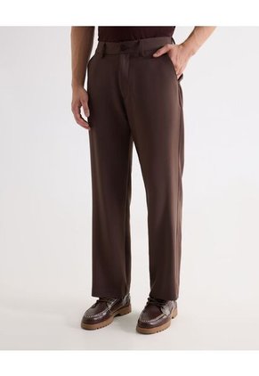 Pantalón Straight Sastrero  Para Hombre Café Seven Seven