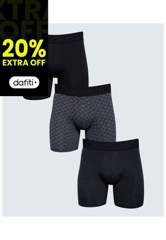 Pack X 3 Bóxer Medio Surtido X3 Para Hombre Negro Seven Seven Seven Seven
