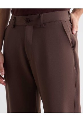 Pantalón Straight Sastrero  Para Hombre Café Seven Seven