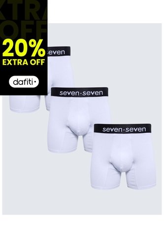 Pack X 3 Bóxer Medio X3 Para Hombre Blanco Seven Seven Seven Seven