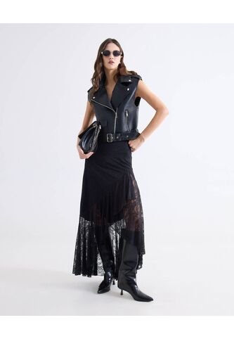 Falda Para Mujer Largo Color Negro Marca Seven Seven #28140961 Seven Seven