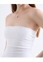 Top Strapless Asimétrico  Para Mujer Blanco Seven Seven de Seven Seven