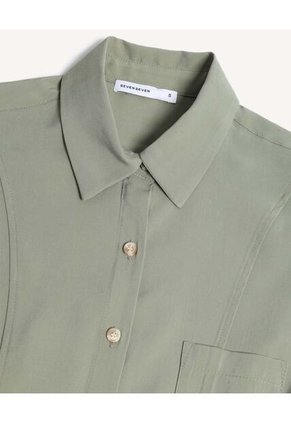 Blusa Para Mujer Manga Larga Color Verde Marca Seven Seven #28124095