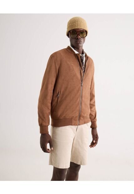 Chaqueta Para Hombre Bomber Color Camel Marca Seven Seven #45080481