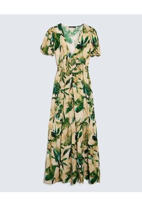 Vestido Para Mujer Manga Corta Color Verde Oscuro Marca Seven Seven #28171354