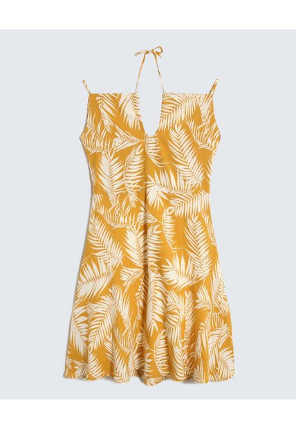 Vestido Para Mujer Manga Sisa Color Mostaza Marca Seven Seven #28171327
