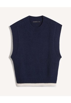 Chaleco Para Mujer Punto Color Azul Marca Seven Seven #28250145