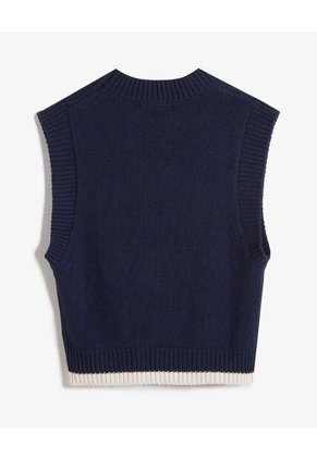 Chaleco Para Mujer Punto Color Azul Marca Seven Seven #28250145