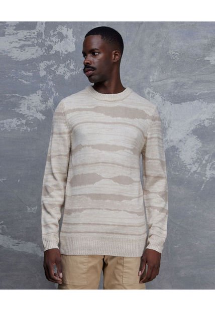 Saco Para Hombre Cuello Redondo Color Cafe  Marca Seven Seven #45330228