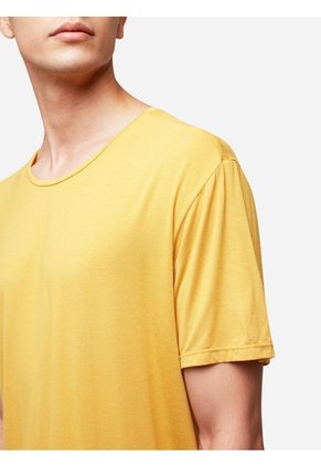 Camiseta Manga Corta  Para Hombre Mostaza Seven Seven