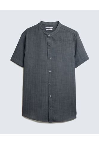 Camisa Para Hombre Manga Corta  Color Gris Oscuro Marca Seven Seven #45012095 Seven Seven