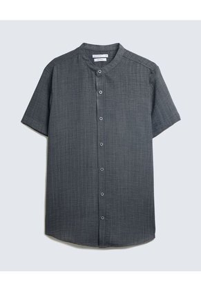 Camisa Para Hombre Manga Corta Color Gris Oscuro Marca Seven Seven #45012095