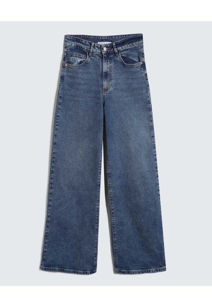 Jean Para Mujer Wide-Leg Color Azul Medio Marca Seven Seven #28160896
