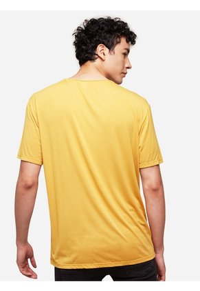 Camiseta Manga Corta  Para Hombre Mostaza Seven Seven