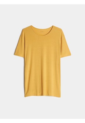 Camiseta Manga Corta  Para Hombre Mostaza Seven Seven