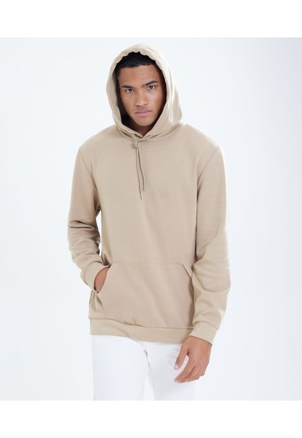 Buzo Para Hombre Hoodie Color Beige Marca Seven Seven #45060623