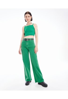 Camiseta Para Mujer Manga Sisa Color Verde Marca Seven Seven #28094558