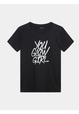 Camiseta Holgada Con Screen Especial  Para Mujer Negro Seven Seven Seven Seven