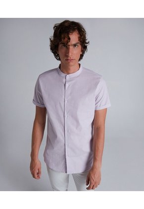 Camisa Para Hombre Manga Corta Color Lilapastel Marca Seven Seven #45011821