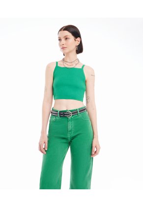 Camiseta Para Mujer Manga Sisa Color Verde Marca Seven Seven #28094558