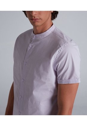 Camisa Para Hombre Manga Corta Color Lilapastel Marca Seven Seven #45011821