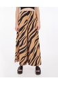 Pantalón Tipo Culotte Con Aberturas Tiro Alto  Para Mujer Amarillo Seven Seven de Seven Seven