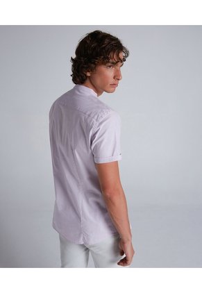 Camisa Para Hombre Manga Corta Color Lilapastel Marca Seven Seven #45011821