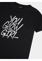 Camiseta Holgada Con Screen Especial  Para Mujer Negro Seven Seven de Seven Seven