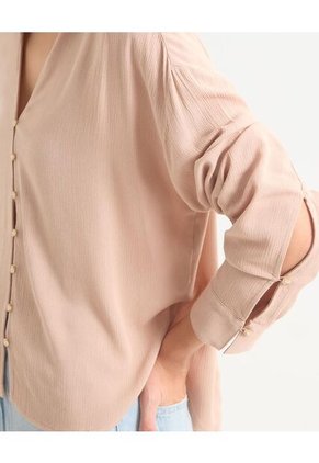 Blusa Para Mujer Manga Larga Color Taupe Marca Seven Seven #28124003