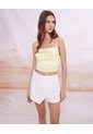 Falda Short Cruzado  Para Mujer Crudo Seven Seven de Seven Seven